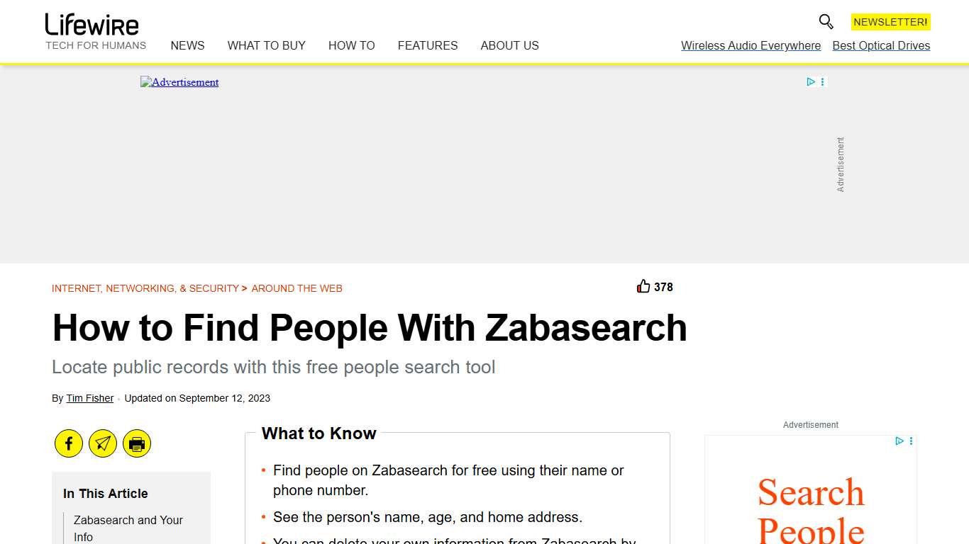 How to Find People With Zabasearch