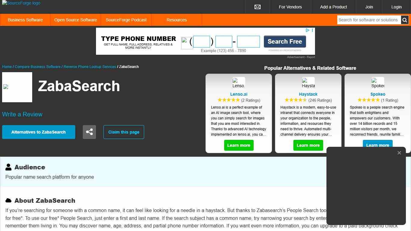 ZabaSearch Reviews in 2026