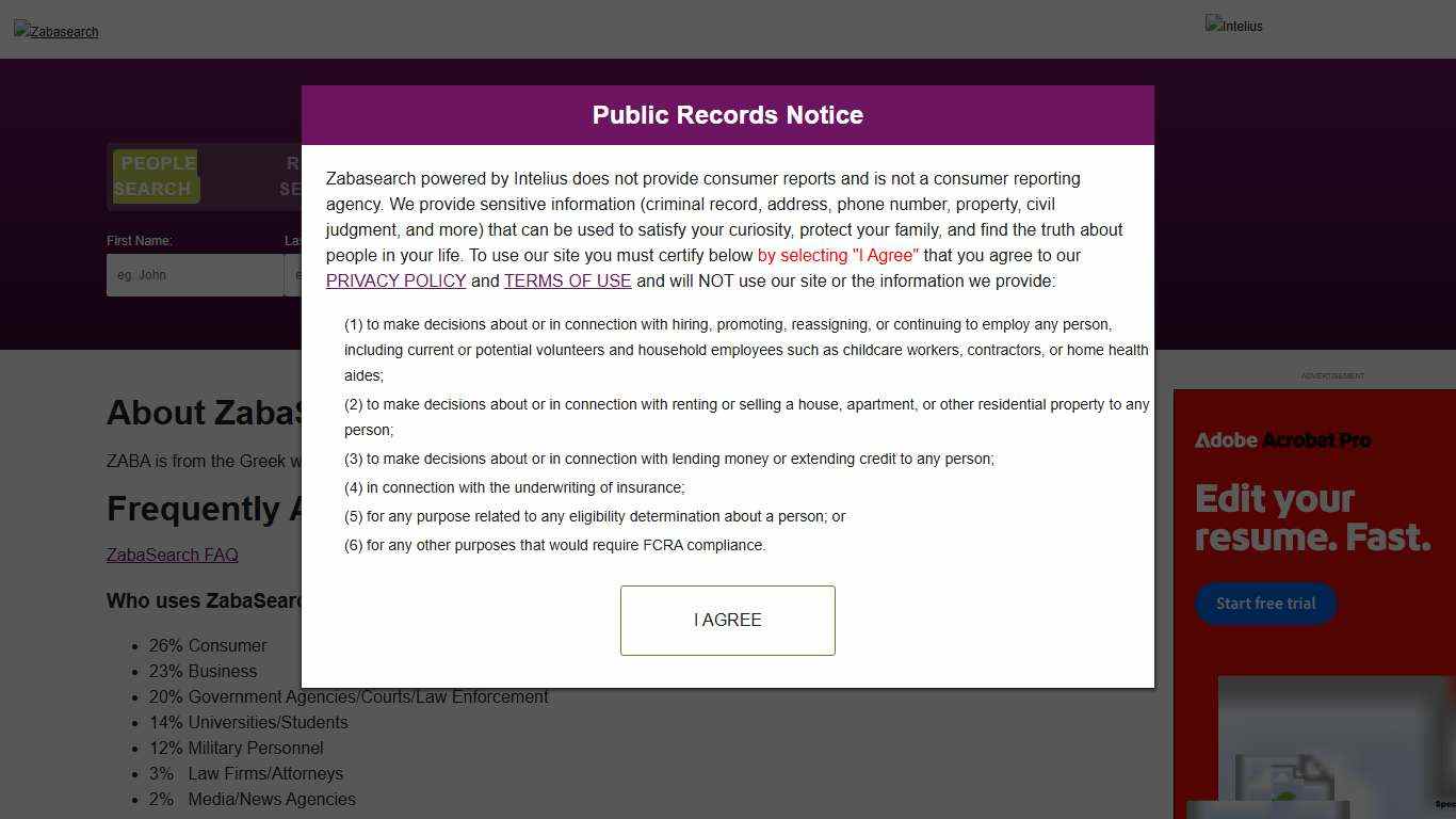 About Us | ZabaSearch